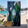 Asciugamano da Spiaggia con Stampa Calcio Brasiliano Asciugatura Rapida Super Assorbente Morbido Asciugamano da Bagno per Nuoto Spiaggia Viaggio Souvenir Regalo