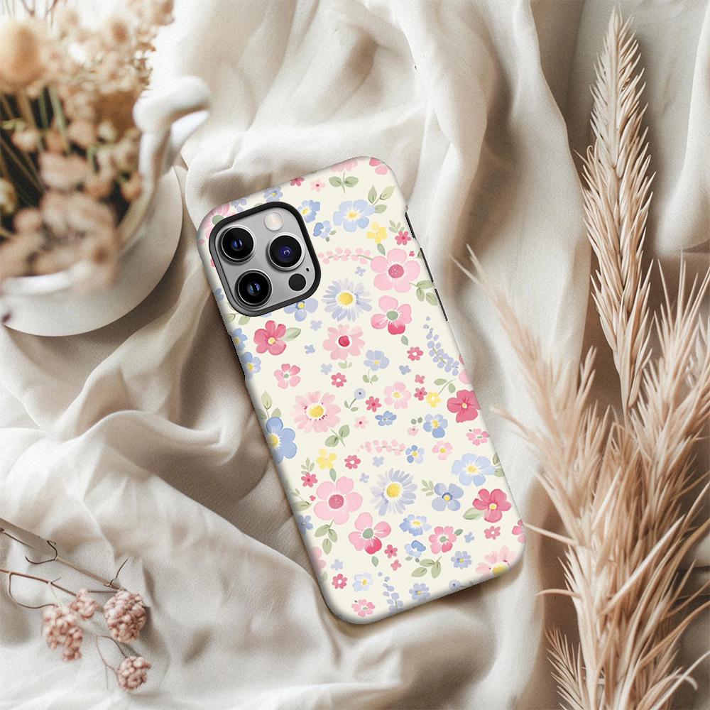 Floral Magnetic Phone Case for Apple 17 Pro Max, 2-in-1 Double-Layer Protective Design