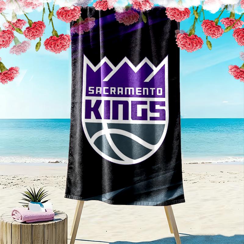 Sacramento Kings Print Beach Towel, Large Soft Quick Dry Towel for Beach Camping Swimming