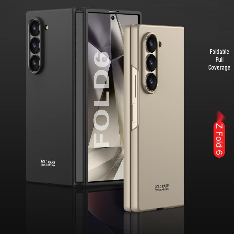 Ultra-Thin Frosted Hard Shell Phone Case for Samsung Z Fold 6 - Fashionable Solid Color Protective Cover