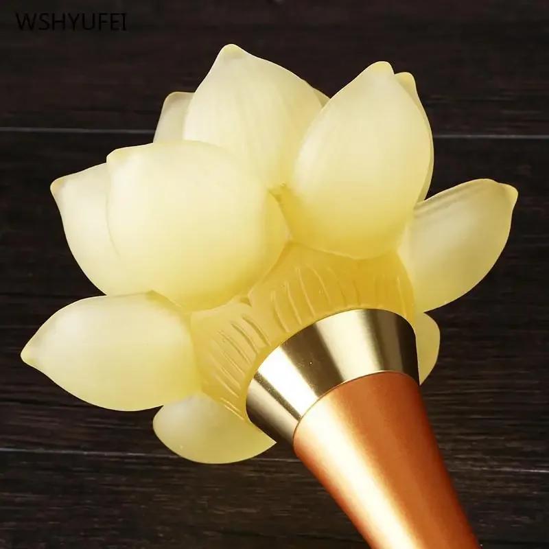 2pcs Copper Glazed Candle Holder Design Lotus Flower Holder Buddhist Supplies Prayer In Buddhist Temples Auspicious Feng Shui