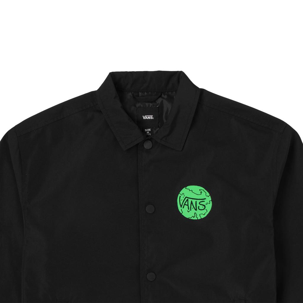 Vans Printed Single-Breasted Loose Jacket Kids Jackets Black VN000KJ3BLK