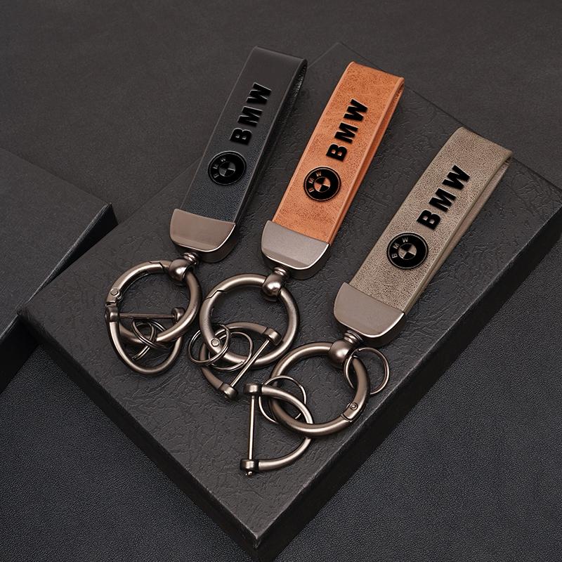 Car Key Chain Keyring Leather Key Metal Buckle For BMW G80 G06 G07 G42 G14 G15 G16 F82 F20 F21 F83 M2 M3 M4 M5 M8 F95 / Stickers wszp91
