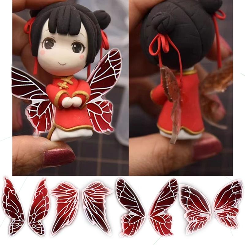 Butterfly Wing Shapes Crafting Mold Artistic Silicone Butterfly Wing Crafting Mold for Enthusiasts and Students