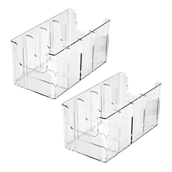 1/2Pcs Belt Storage Boxes Large Capacity 4 Grids Transparent Design Tie Belt Storage Holder Display Case Closet Organizer