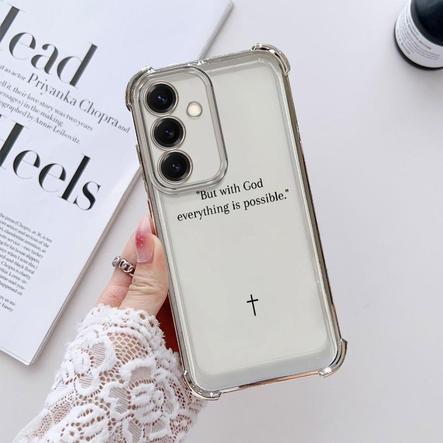 God's Plan Jesus Bible Verse Case for Samsung Galaxy A15 A33 A21s A35 A36 A52 A17 A13 A26 A16 A24 A25 Phone Cover