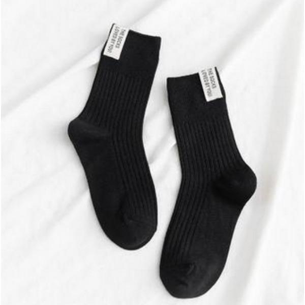 Women Fashion Harajuku Streetwear Middle Tube Socks Japanese Kawaii Cute Girls Solid Color Cotton Long Socks