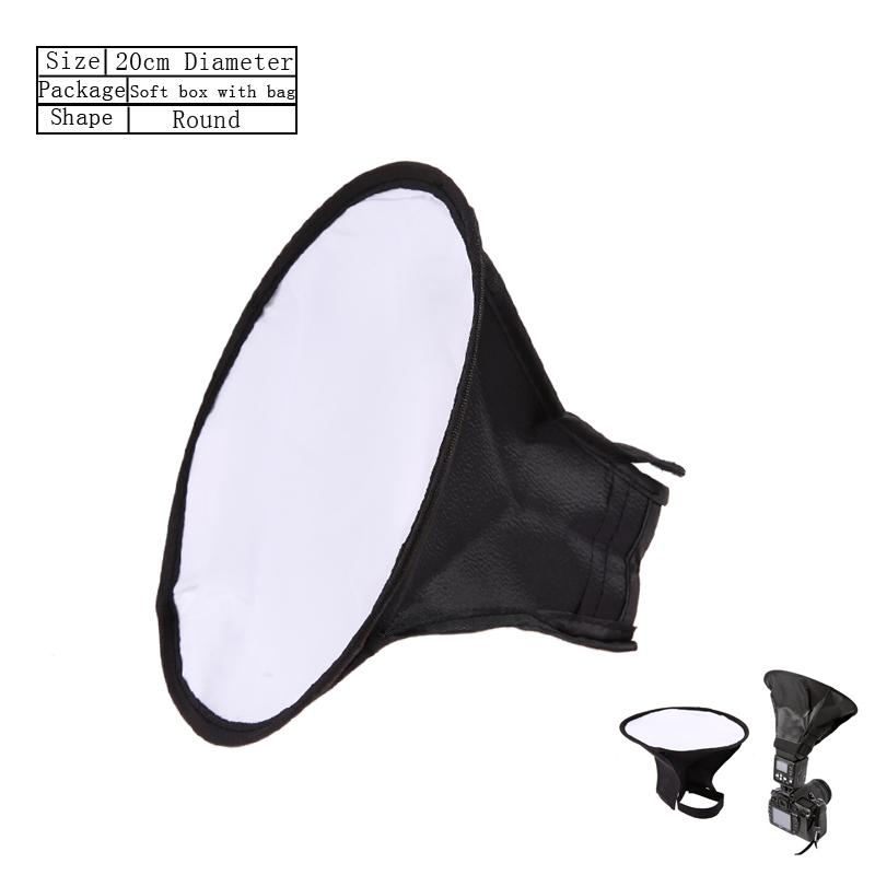 Flash Diffuser Reflector Softbox Professional Mini Photo Diffuser Round Square Soft Light Box for Canon Nikon Sony Camera