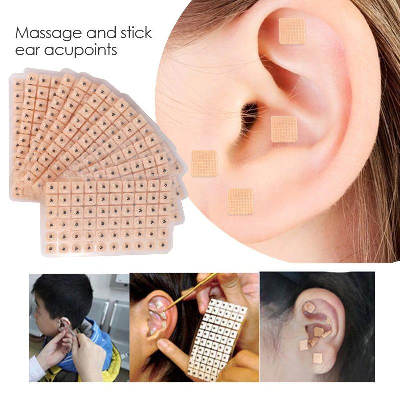 600Pcs Acupuncture Needle Ear Vaccaria Relaxation Ear Press Auricular Massage Paste Stickers