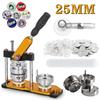 Button Maker Machine DIY Pin Badges Set, 25/32/37/44/58MM Badge Press Maker Machine with 100 Pcs Button Parts+Circle Cutter+Mold