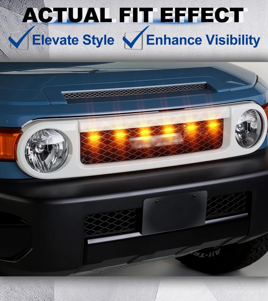 LED Grill Light for Toyota FJ Cruiser 2007 2008-2014 Front