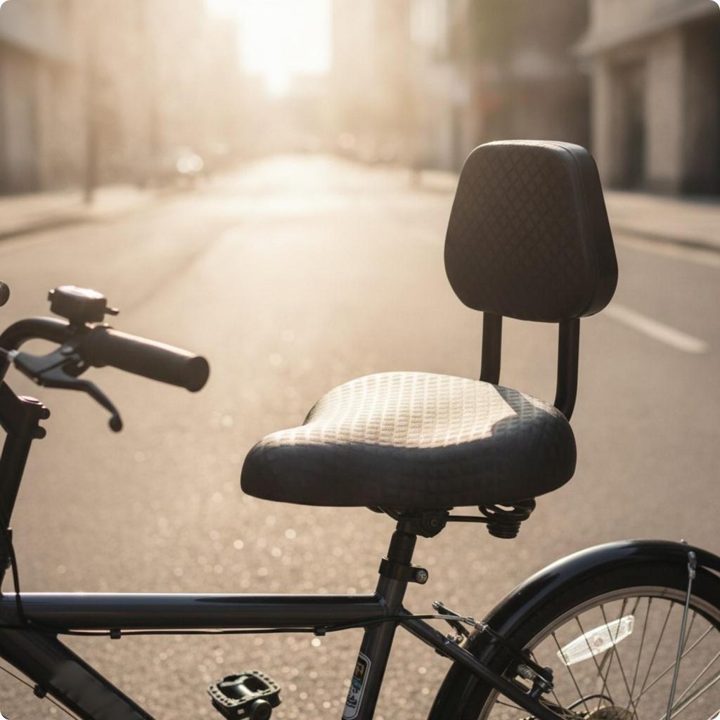 Asiento de Bicicleta con Respaldo Extra Grande para Viajes Diarios