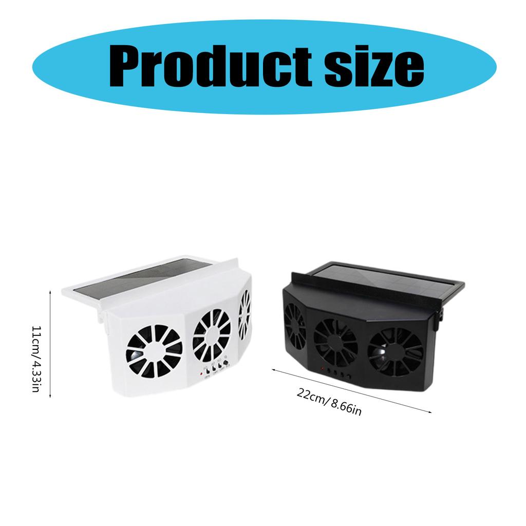 3 Head Coolers Car Fan USB/Solar Energy Cooling Vent Exhaust Portable Car Coolers Fan Exhaust Fan Car Radiator
