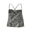 Top Sally Snake Print Cross Back Straps Woman OBJECT