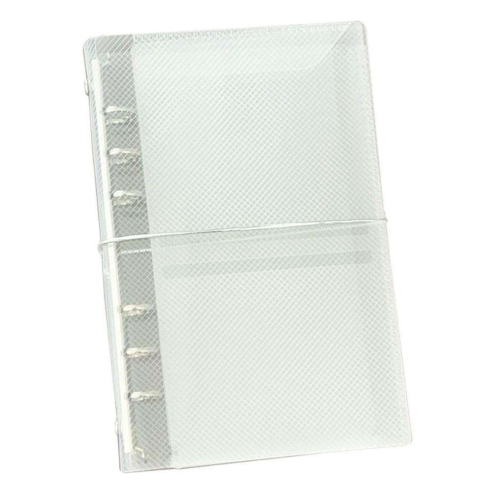 1Pcs New Durable Diagonal Loose Leaf Notebook Cover PP Mini M5 A7 A6 Portable Sticker Small Card Photo Storage Ledger