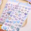 1Sheet Cute Crystal Jelly Patch Cartoon Relief Sticker Candy Planets Bread Ocean Creative Stationery Stickers School Rewards ZYF