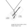 Fashion Punk Guitar Pick Pendant Necklace for Men Stainless Steel Guitar Charm Necklace Rock Hip-hop Jewelry Gift