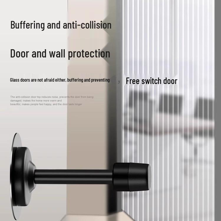 Anti-Collision Door Stopper: Punch-Free Extended Magnet for Top or Back of Toilet or Entrance Doors