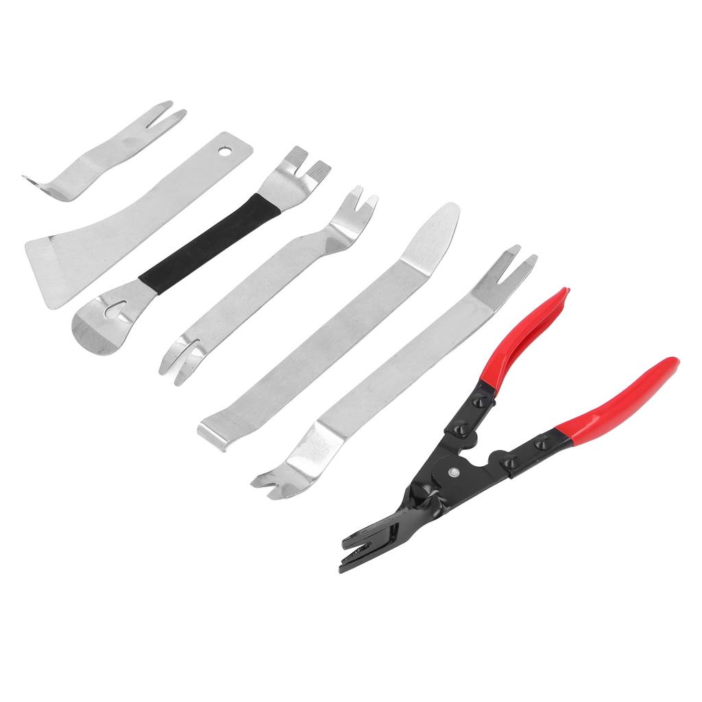 7Pcs Auto Trim Removal Tools Stainless Steel Clip Pliers Pry Bars Set for Car Door Panel Dashboard I