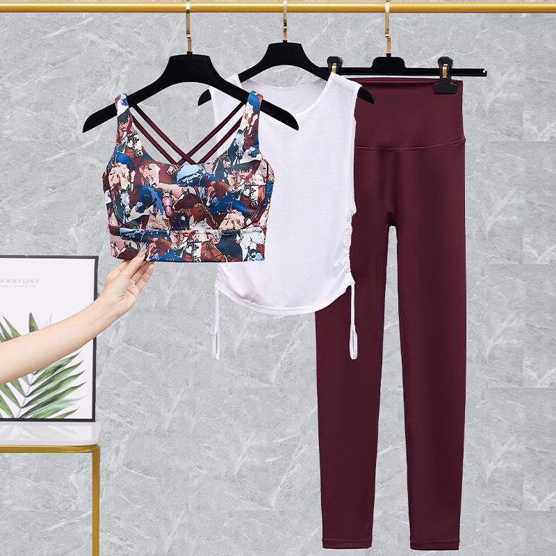 Lulu Women's Yoga Bra and High-Waist Fitness Pants Set - Spring/Summer Activewear