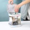 Trendy Laser Transparent Makeup Bag Portable Minimalist Handbag Travel Cosmetic Pouch Waterproof PVC Clear Toiletry Bags