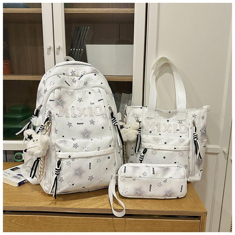 School Bag Women's New Japanese Ins High Value, Fresh and Sweet Star Make-up Bag, Light and Large-capacity Backpack