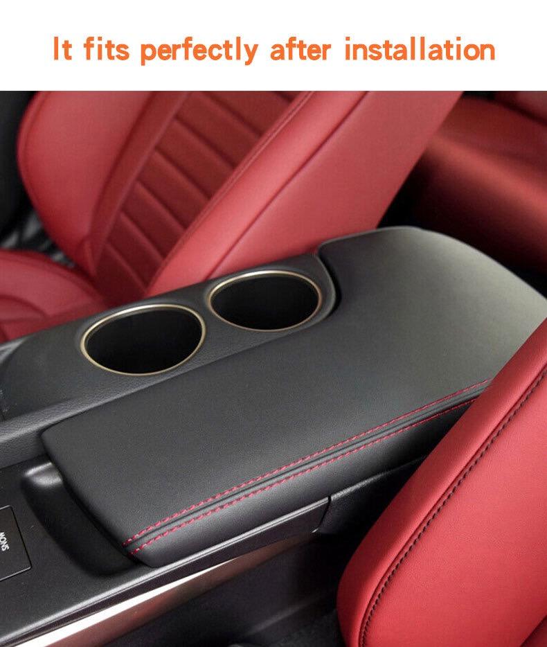 Leather Center Console Lid Armrest Cover Compatible For Lexus Is250 Is350 2014-2017 Style