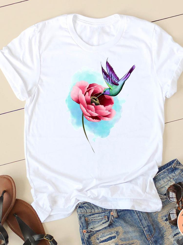 Commuter Fashion Printed European Clothing Top Short Sleeve Tshirt Tops  Oversized T Shirt  Graphic Tshirts  Harajuku