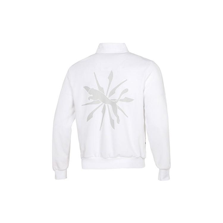 PUMA Casual Pattern Loose Long Sleeves Jacket Couple Style White Men s 537033-02 L