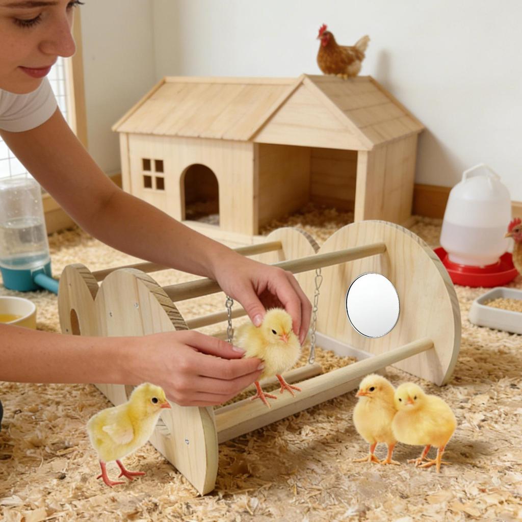 Chicken Perch For Coop Wooden Roosting Resting Swing For Coop Wooden Chicken Perch For Indoor Outdoor Farm Exercise Backyard
