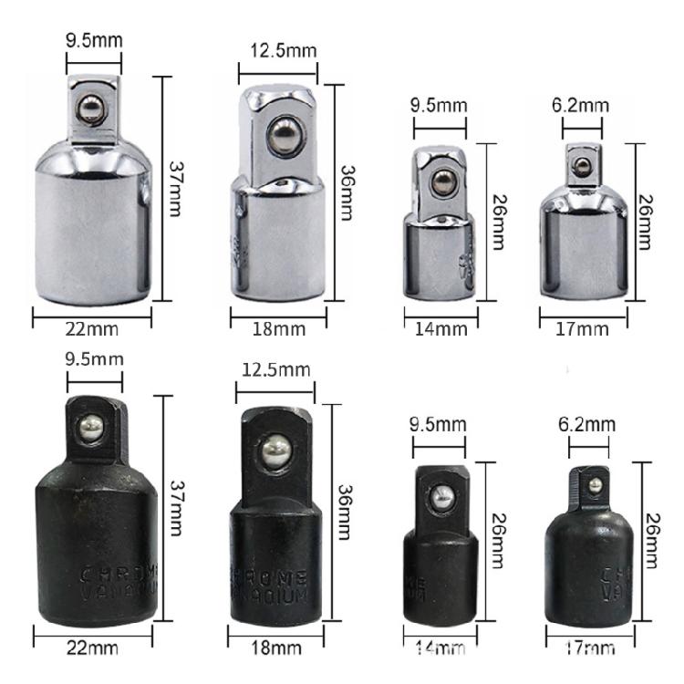 4Pcs Steel Square Socket Adapter Bit 3 Extension Rod Multiple Size Conversion Workshop Accessories