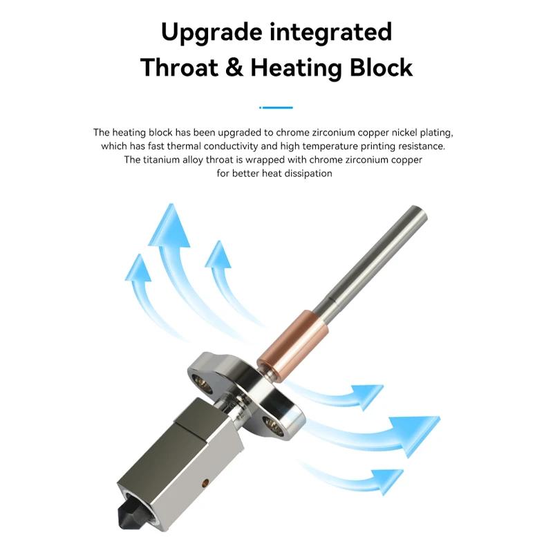Neues Upgrade Hotend für Creality K1C/K1 MAX Hotend Austauschbare Düse Messing Hart Für K1 SE Hotend Kit 3D-Drucker