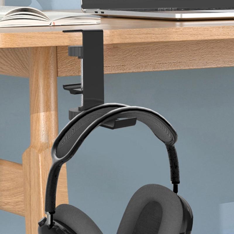 Aluminum Alloy Headphone Stand Display Holder Rack Clip on Designing for Desk Space Saving and Easy Installation