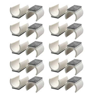 20 Protège-pieds de Chaise en Feutre en Forme de U pour Protection du Sol Réduction du Bruit Compatible avec les Chaises de Bureau, de Salle à Manger et de Bar