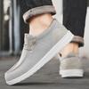 Men Canvas Shoes Black Driving Shoes Casual Grey Wide Head Cloth Shoes for Farther Plus Size Lightweight