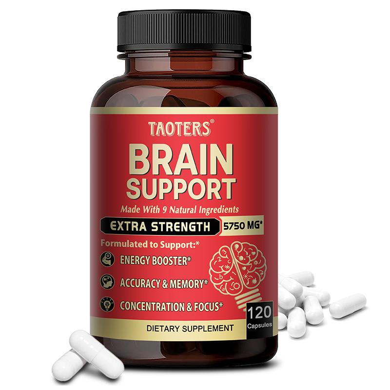 

Taoters 9-in-1 Herbal Brain Support Capsules Enhance Memory and Concentration 120 Capsules 120 capsules