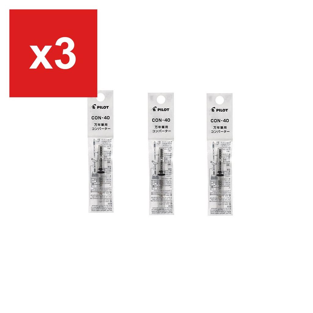Pilot Fountain Pen Ink Converter CON-40, 3-Pack