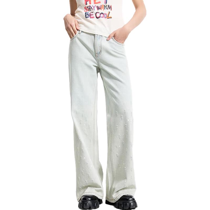 Jinyujie Women s Straight-Leg Loose Jeans 27
