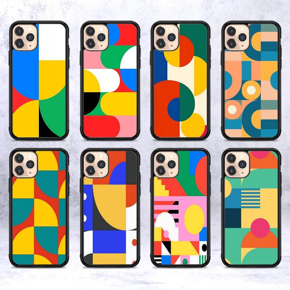 Geometric Bauhaus Art Phone Case For IPhone 17 Pro 16 Plus 16 Pro Max 15 14 13 12 11 PC+TPU Back Cover