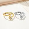 Korean-Style Adjustable Cute Cat Paw Ring for Women