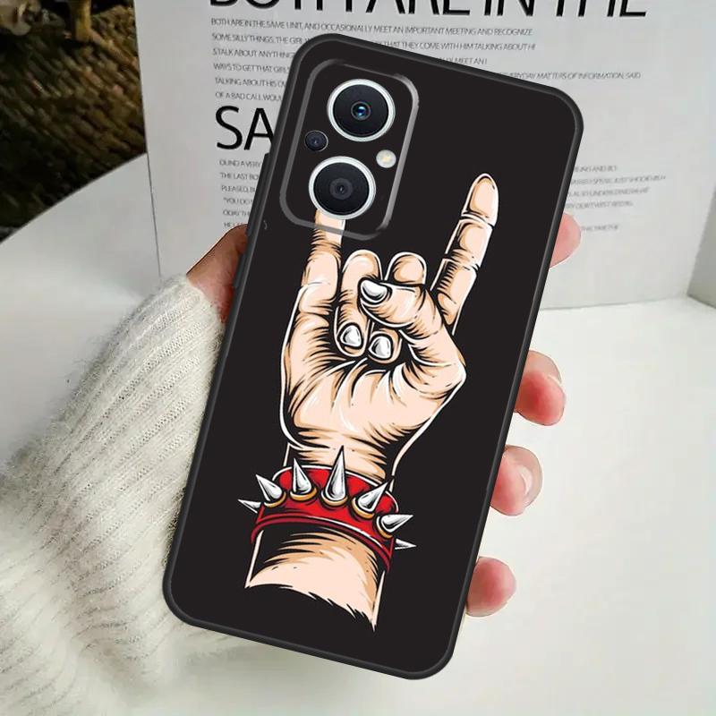 Rock and Roll Skull Case For OPPO Reno 13F 14F 12F 10 11 12 13 14 Pro 8T 7 8 Lite OPPO Find X6 X5 X8 X9 Pro Cover