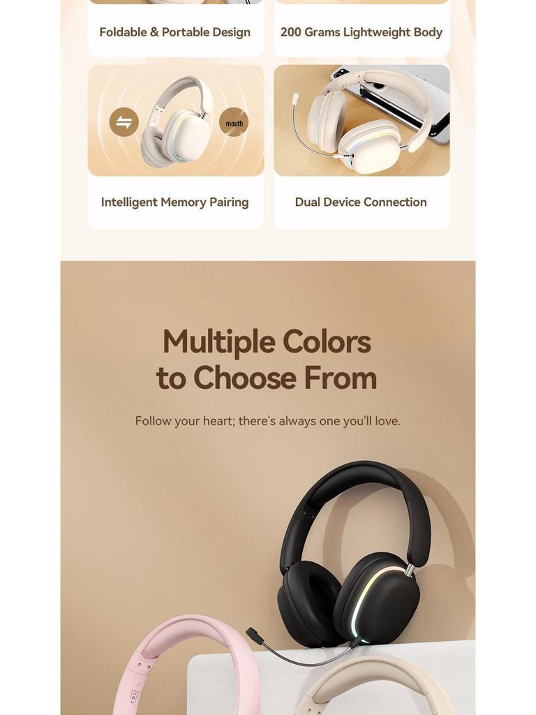 2025 Cross-border Bluetooth Wireless Gaming Headset