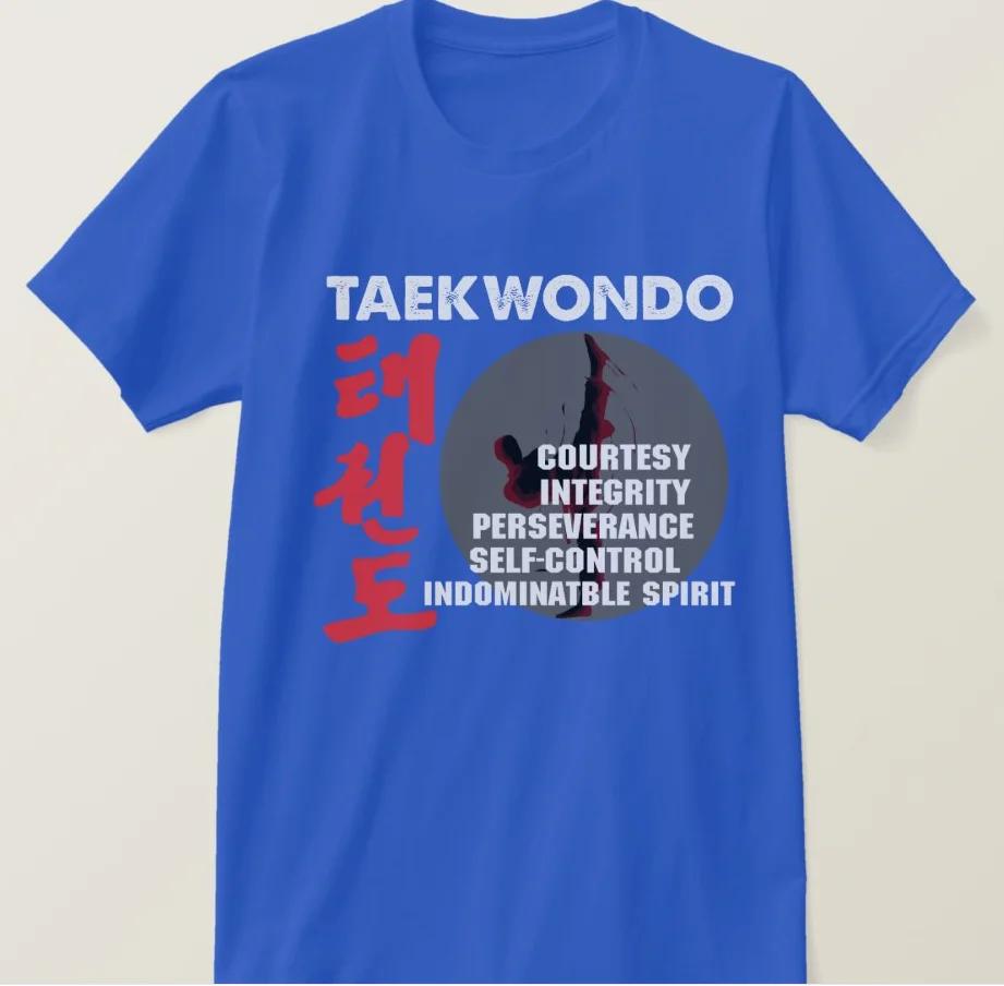 Fashion Design Taekwondo Tenets Tae Kwon Do TShirt Summer Cotton Short Sleeve ONeck Mens T Shirt New S3XL