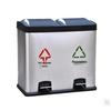 Eco-Friendly Stainless Steel Flip-Top Foot-Pedal Trash Bin for Living Rooms and Outdoors