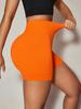 Hohe nahtlose Peach-Lift Fitness-Shorts - Damen Schnelltrocknende Yoga- und Sportbekleidung