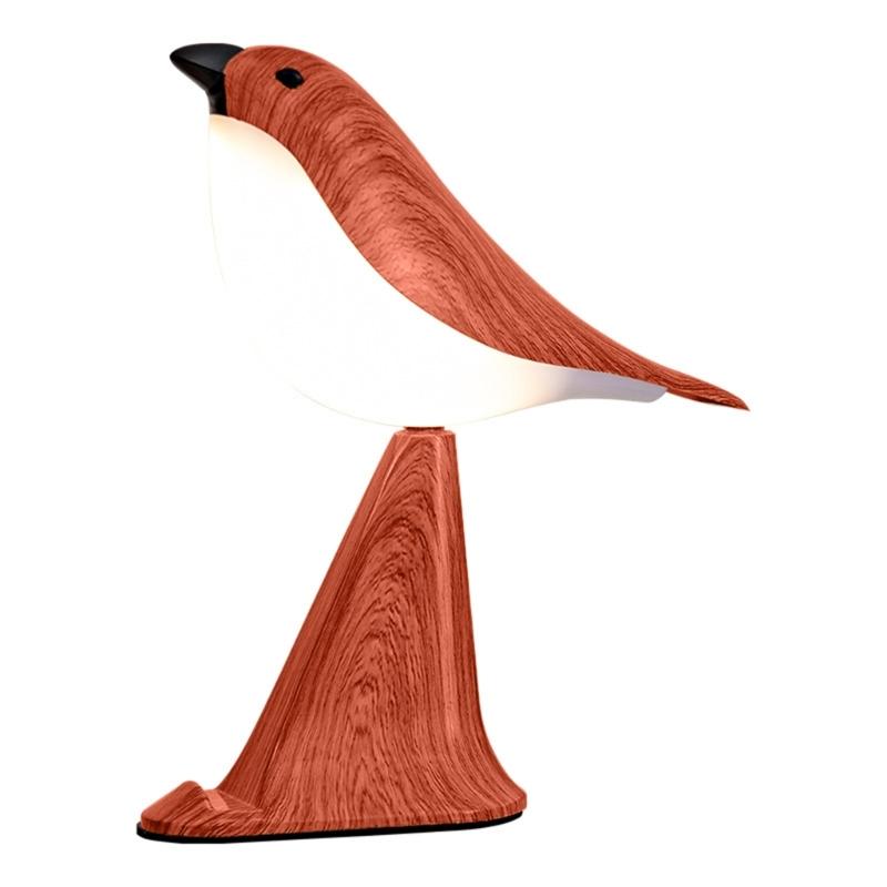 Portable Small Bird Lamp with Timer and Bird Call Feature Rechargeable 3 Way Dimmable Bedside Night Light for Bedroom