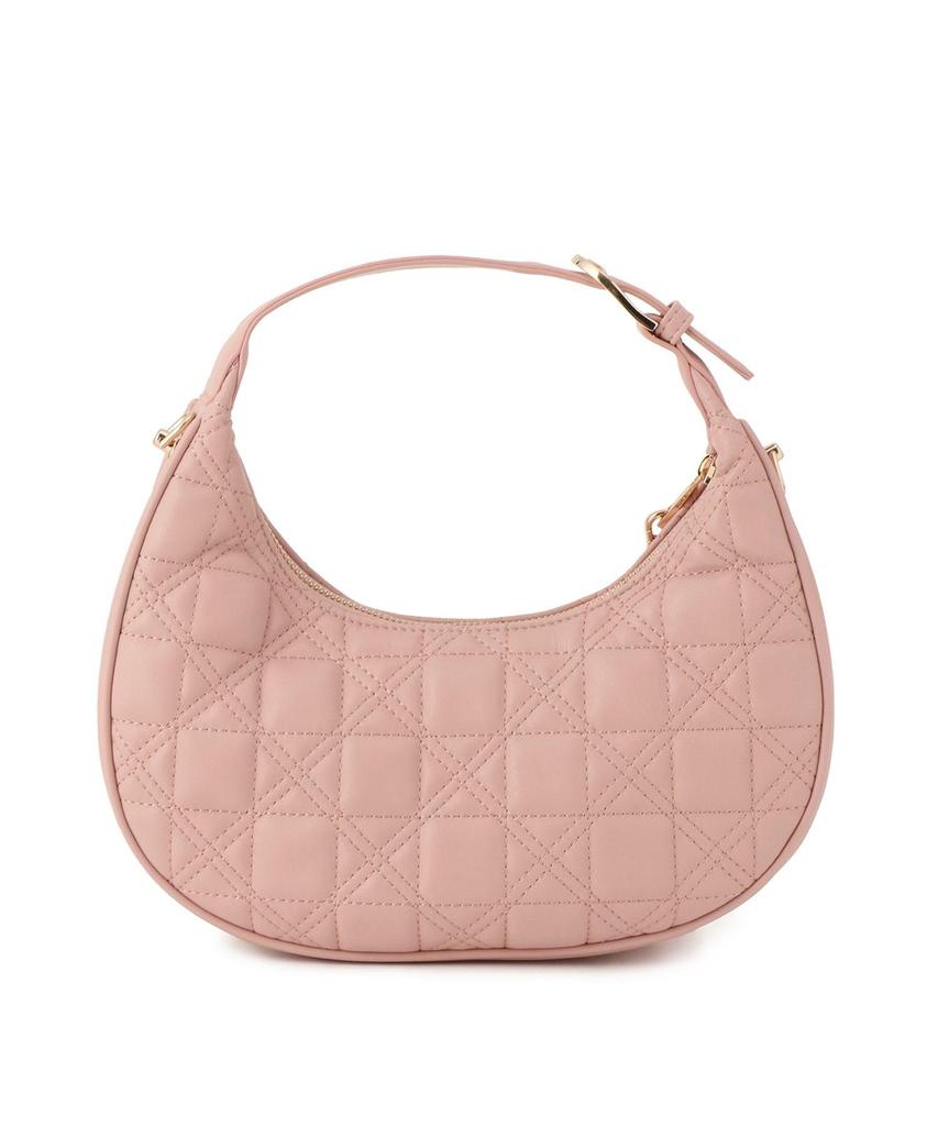 Quilted Bag with Heart Black F [BIS] 2-Way Charm, (01)