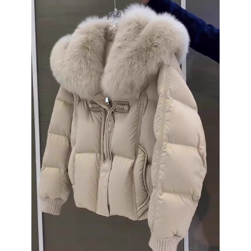 Winter Female Ultra Light Warm Coat Loose Ladies Cropped Jacket Winter Woman Parka Overcoat