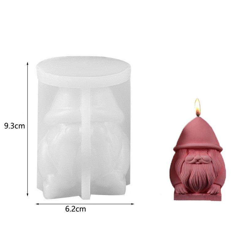 DIY Creative Santa Claus Silicone Mold Handmade Aroma Candle Plaster Resin Molds Christmas Decoration Candle Making