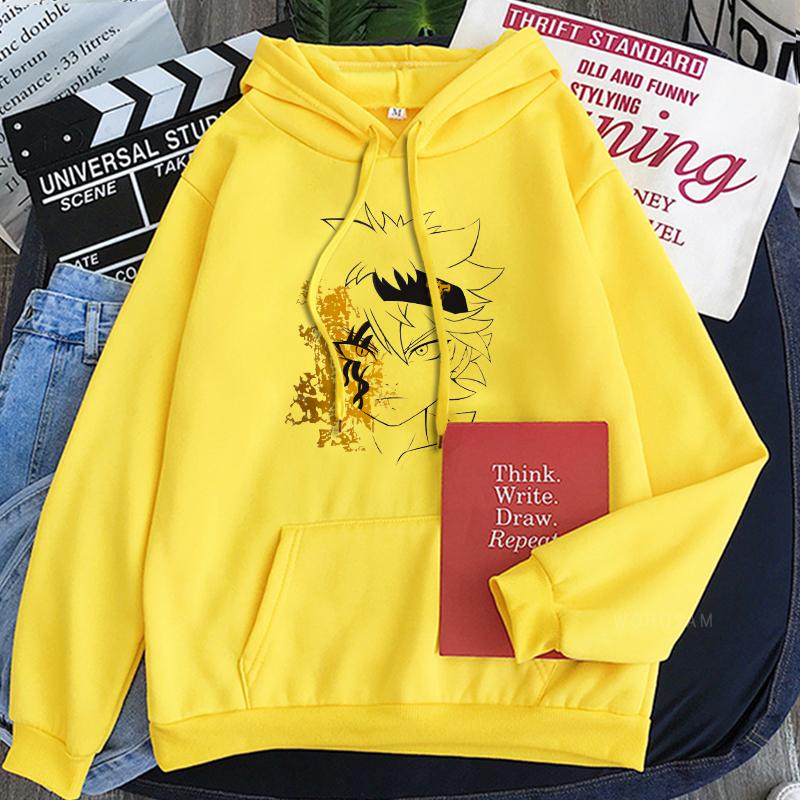 Japanese Anime Black Clover Harajuku Asta Graphic Hoodies Men Women Long Sleeve Autumn And Winter Fashion Hip Hop Sweatshirts